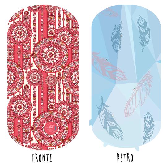 Telo Mare Mosaico Red Fronte e Retro
