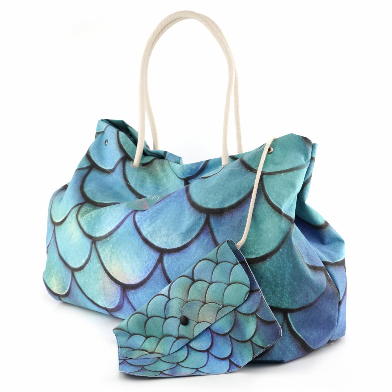 Pochette   Beach Bag Big Squame Verdi