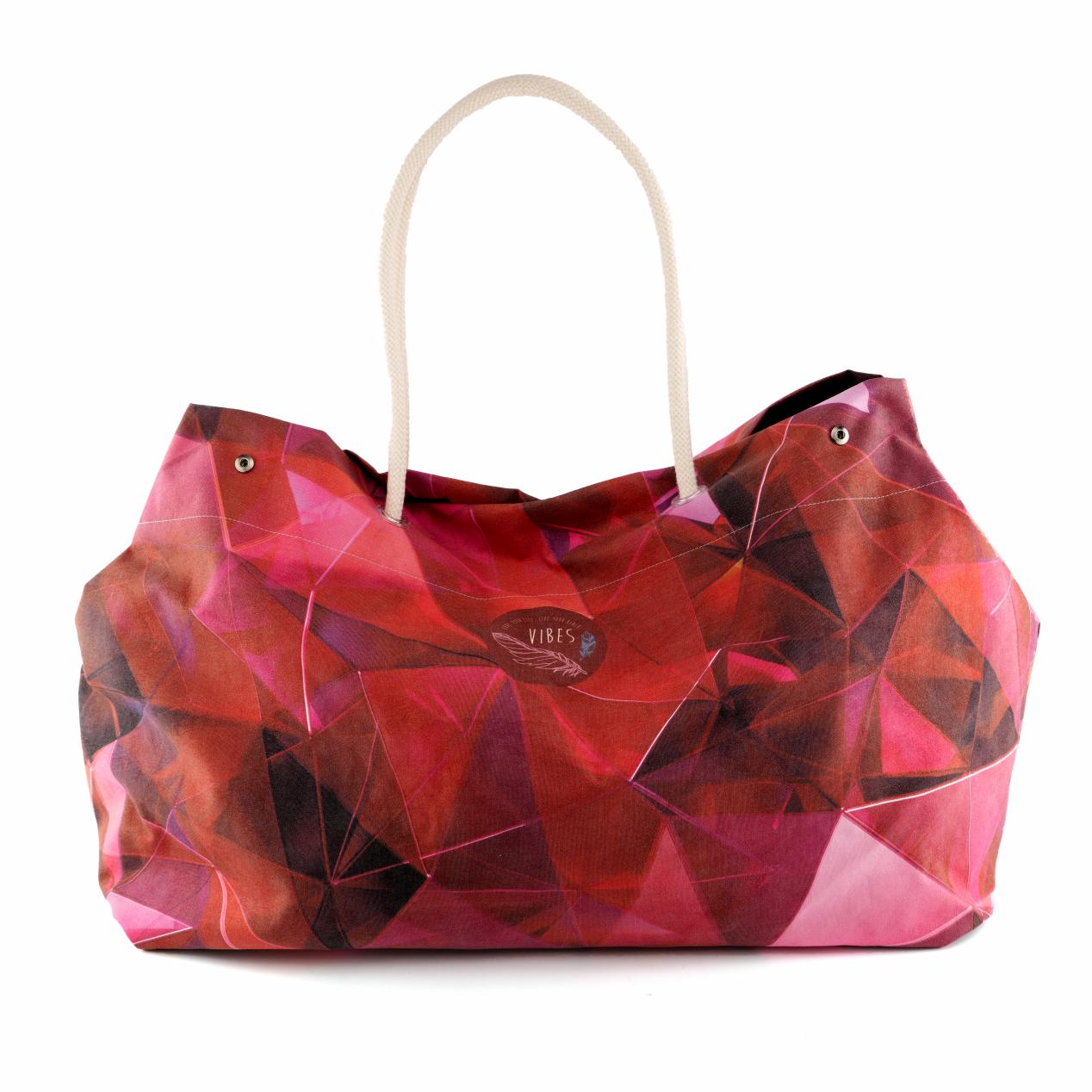 Beach Bag Big Crystal Red