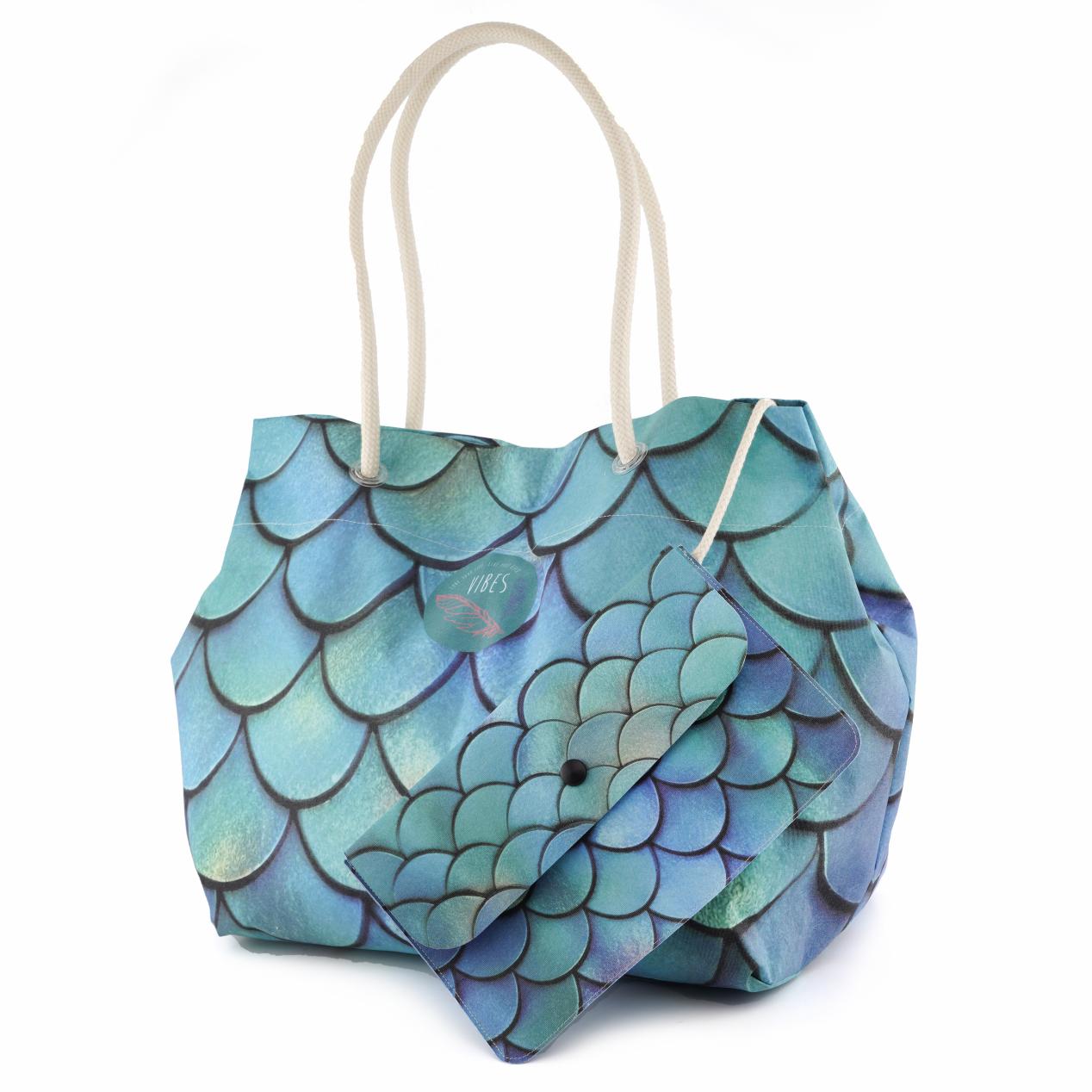 Pochette  Borsa Mare Medium Squame Verdi