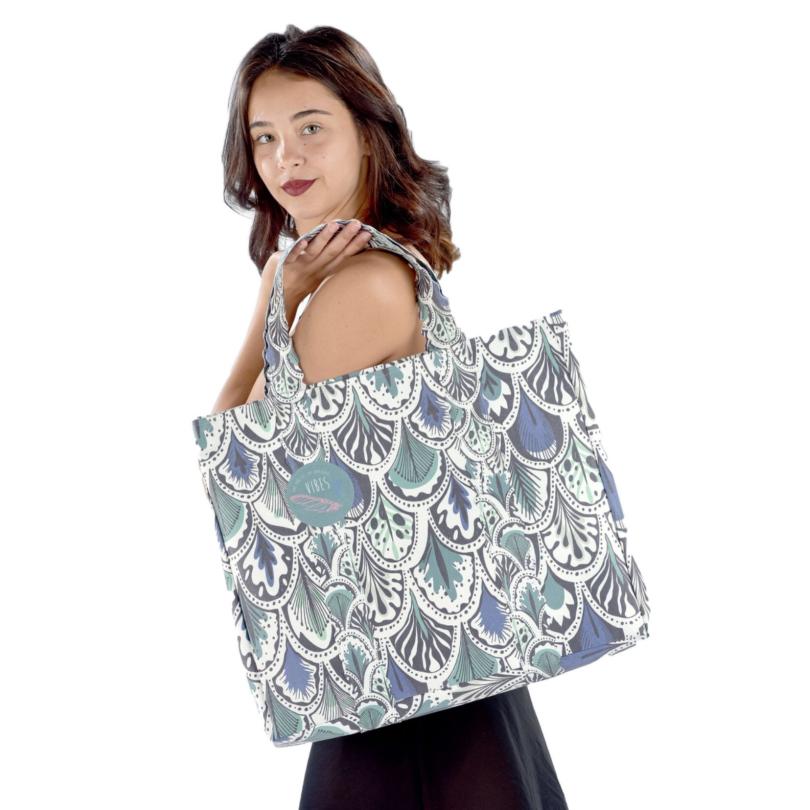 Tote Bag Peacock Green