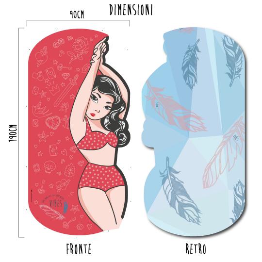 Telo Mare Pin Up Fronte e Retro