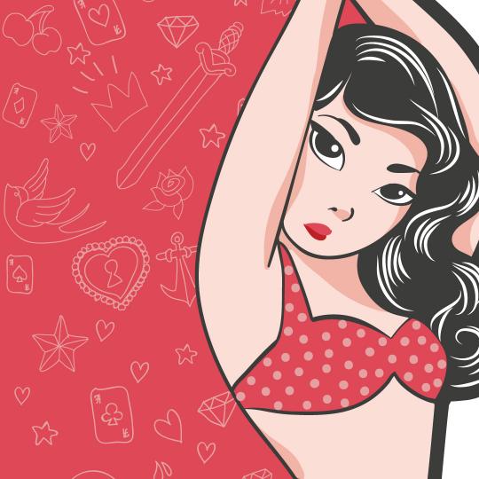 Telo Mare Pin Up Particolare