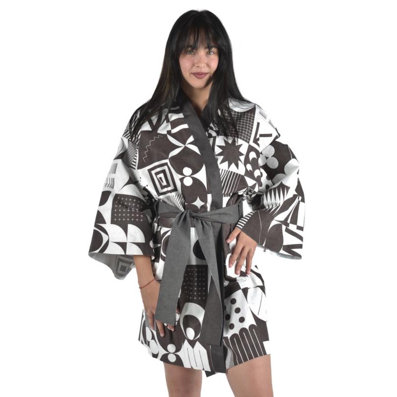 Kimono Geometrico Black&White 