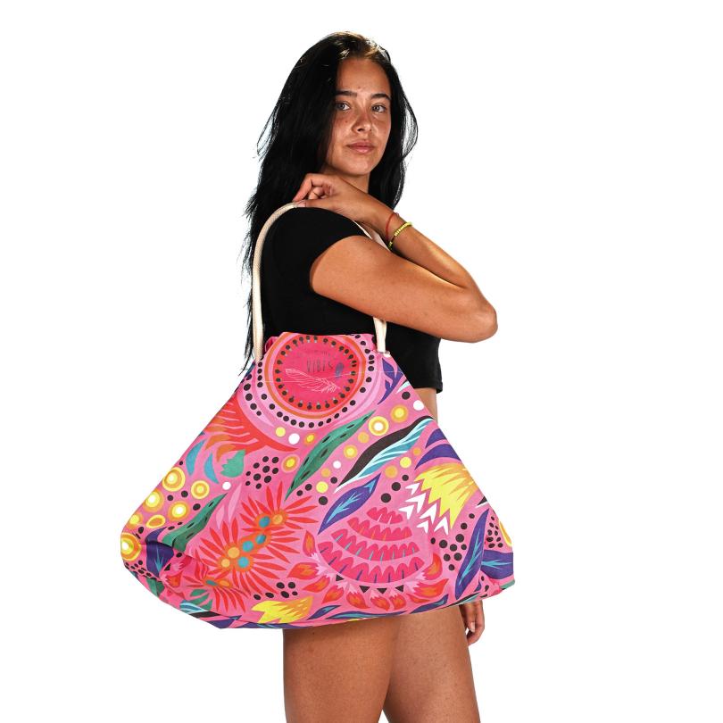 Beach Bag Mosaico Rosa