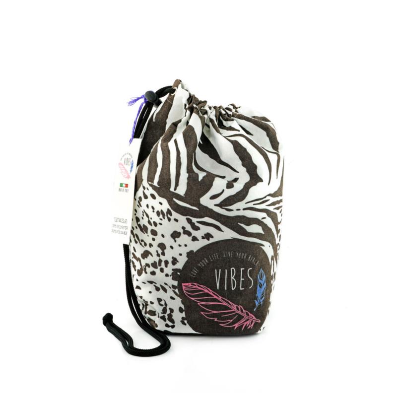 Kimono Animalier Black & White Pochette