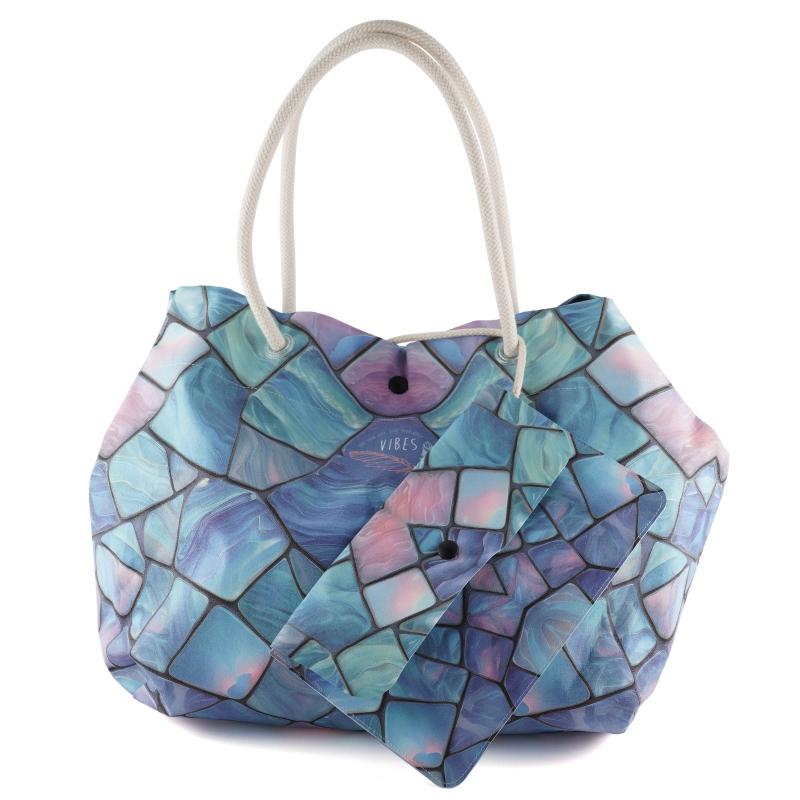 Beach Bag Medium Specchi Azzurri