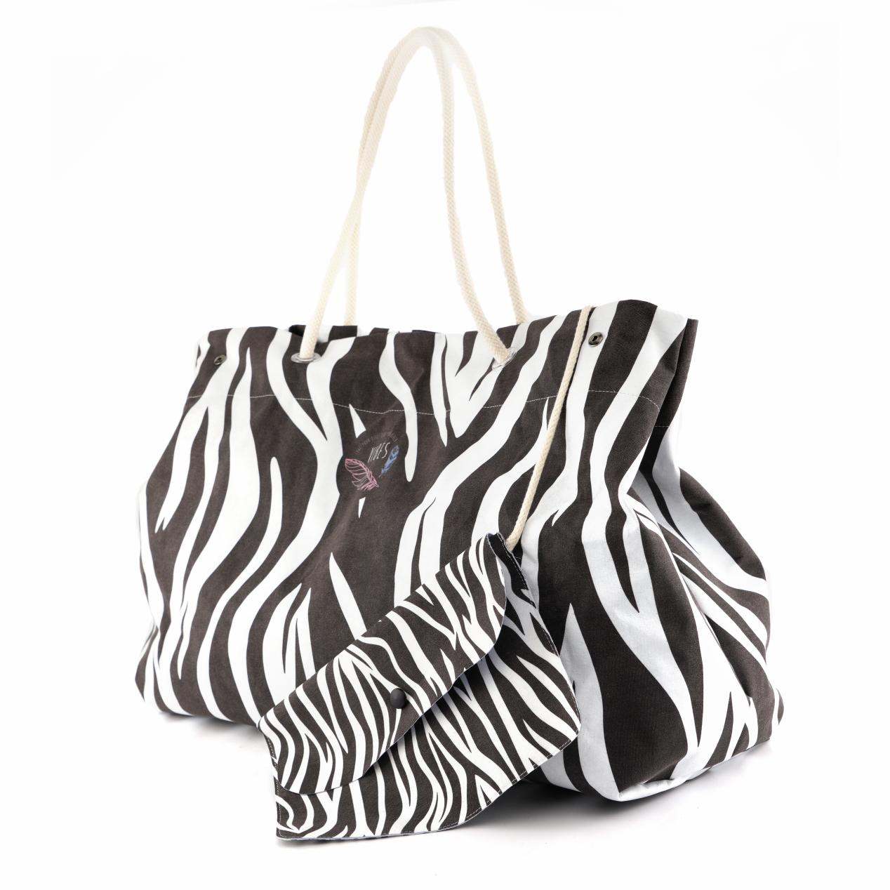 Pochette   Beach Bag Big Black & White