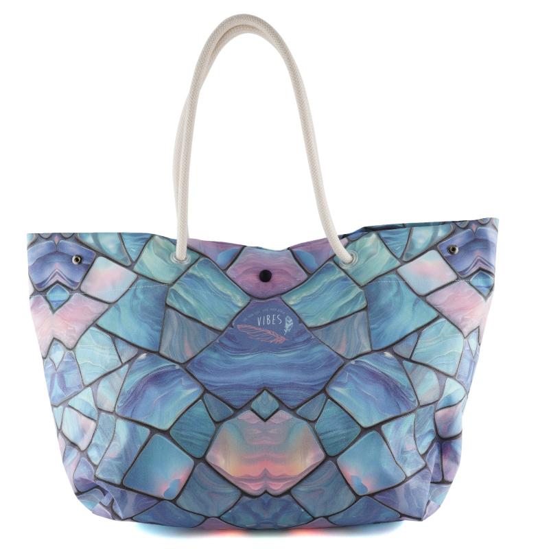 Beach Bag Medium Specchi Azzurri