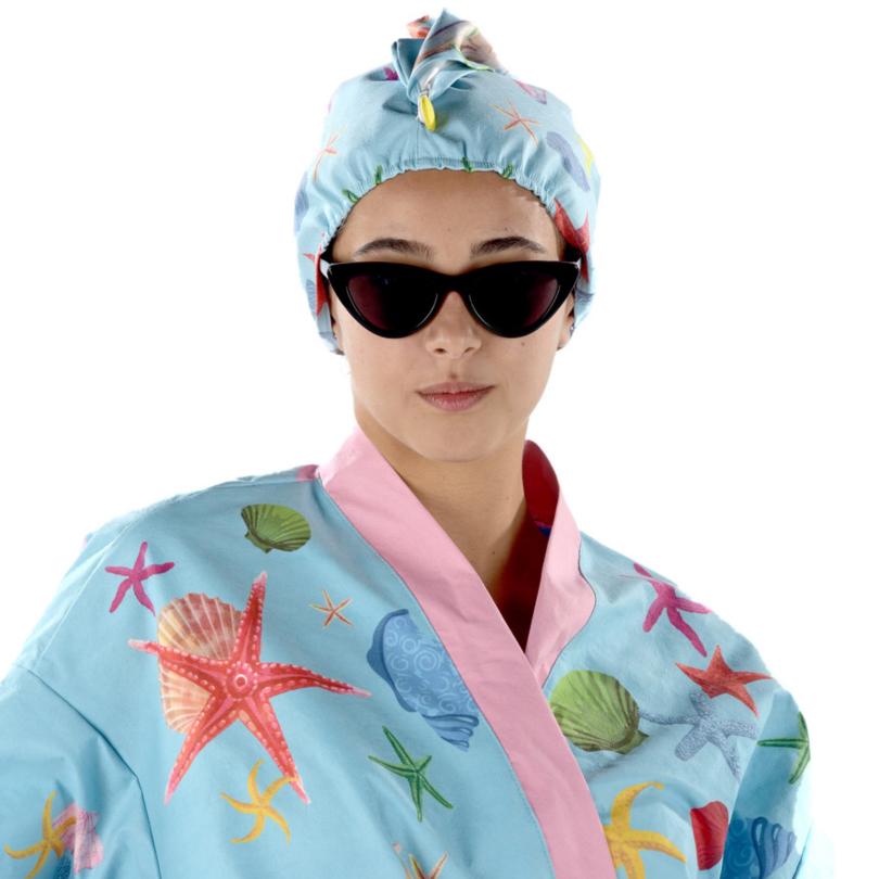 Kimono Stella Marina Celeste Cap