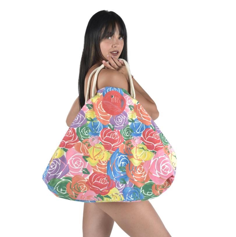 Beach Bag Big Roses