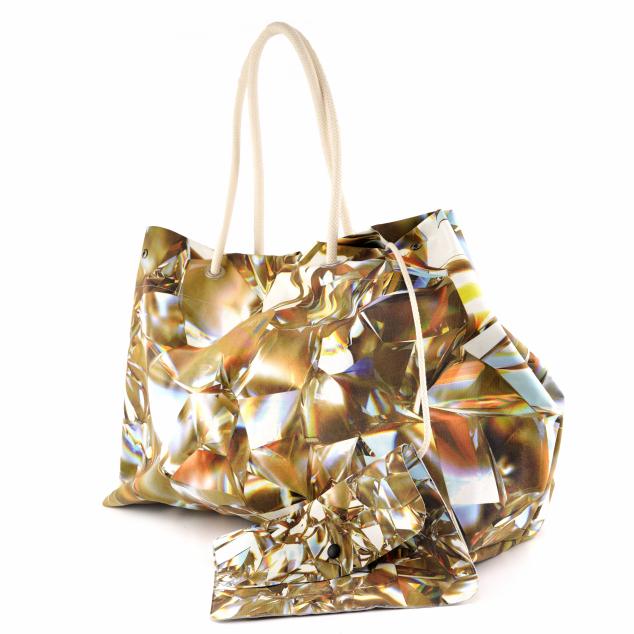 Pochette   Beach Bag Big Crystal Gold