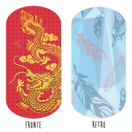 Telo Mare Dragon & Fenice Fronte Retro
