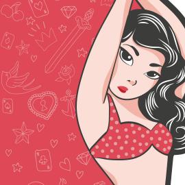 Telo Mare Pin Up Particolare