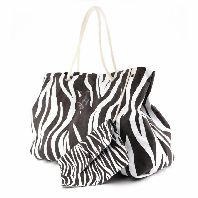 Pochette   Beach Bag Big Black & White