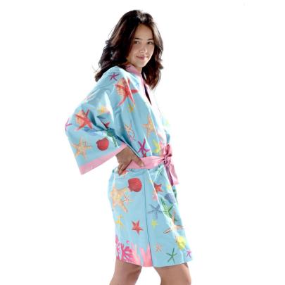 Kimono Stella Marina Celeste fronte