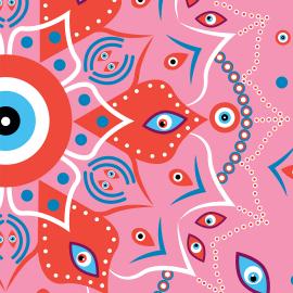 Particolare del Telo Mandala Rosso